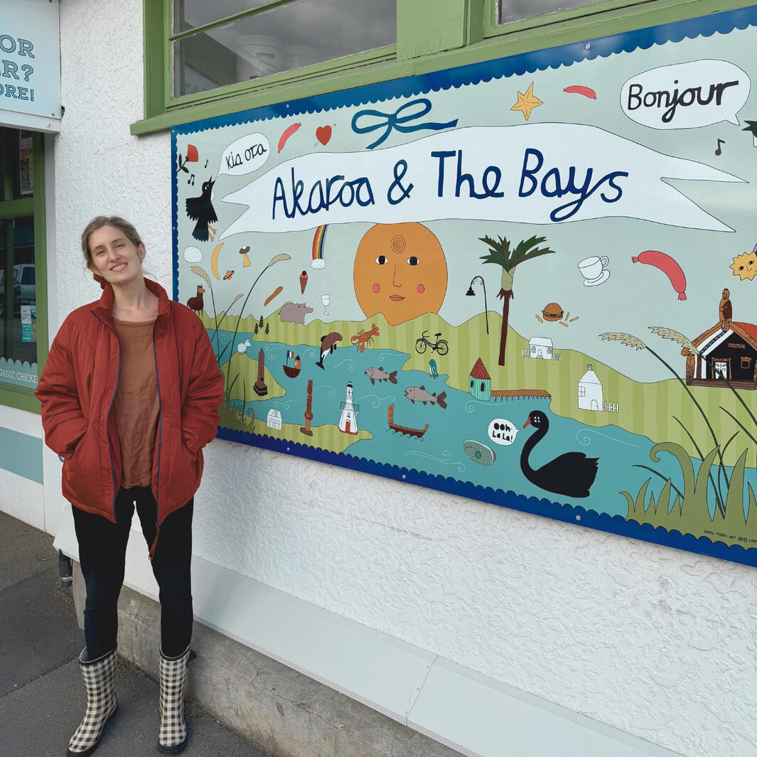 Akaroa Butchery mural 2026, commissioned artwork.